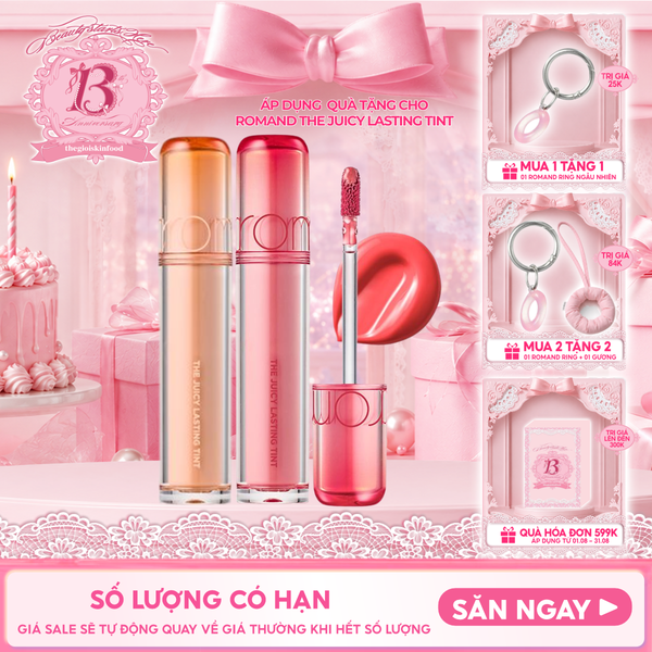  [Màu 1-39] Son Tint Lì Romand Căng Bóng The Juicy Lasting Tint 