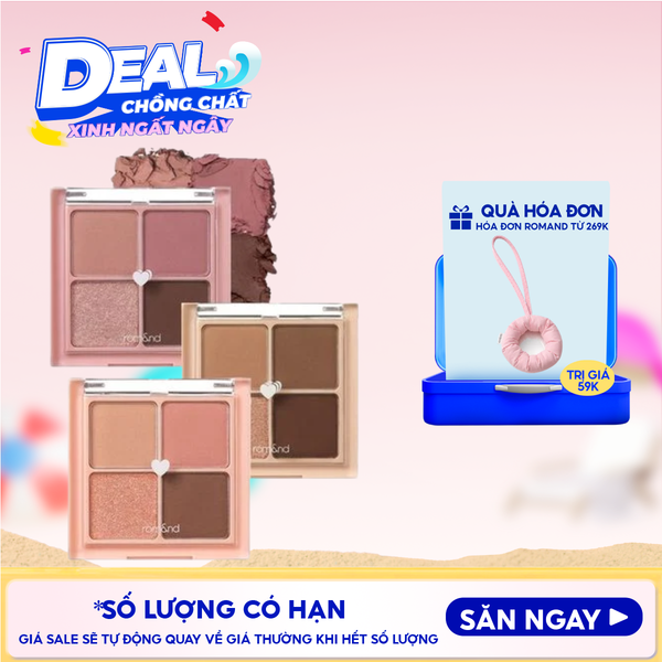  Bảng Phấn Mắt 4 Ô Màu Romand Siêu Xinh Better Than Eyes 6.5g 
