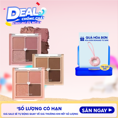 Bảng Phấn Mắt 4 Ô Màu Romand Siêu Xinh Better Than Eyes 6.5g