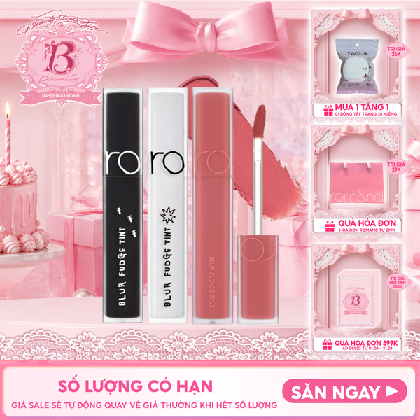  Son Kem Lì Romand Lên Màu Chuẩn, Mịn Môi Blur Fudge Tint 5g 