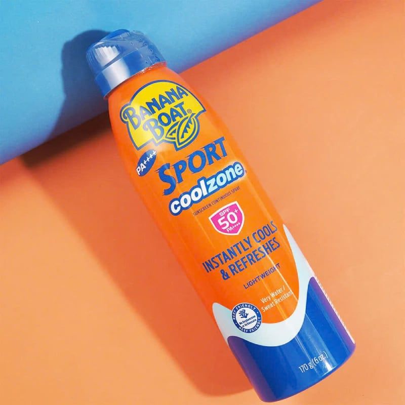 Xịt Chống Nắng Thể Thao Banana Boat Thơm Mát Sport Coolzone Sunscreen Continuous Spray SPF 50+ PA++++ 170g