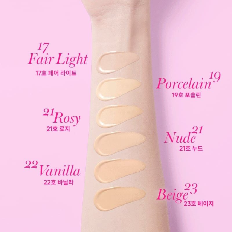 Phấn Nước Mỏng Mịn Căng Bóng Banila Co Essence Skin Pink Cushion SPF50+ PA+++ 12g