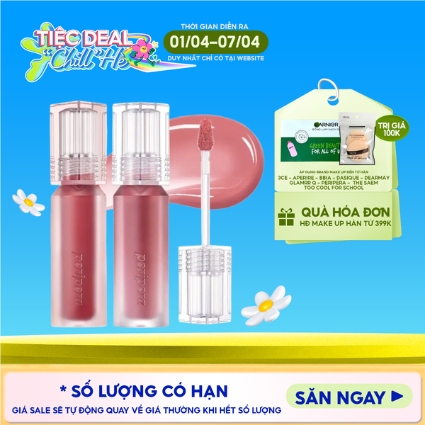  Son Tint Lâu Trôi, Bóng Nhẹ Peripera Water Bare Tint 3.5g 