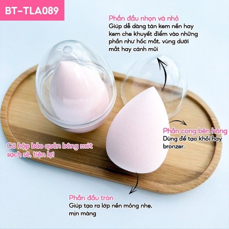 Bông Mút Trang Điểm, Tán Kem Nền Mềm Mịn, Tiện Lợi TOOLA Makeup Puff