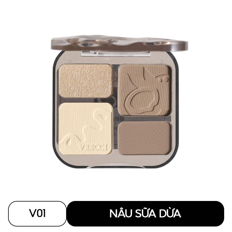 Phấn Bắt Sáng Và Tạo Khối VEECCI Easy Blend Highlight & Contour Palette