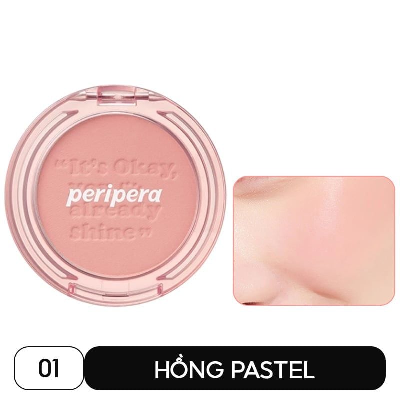Phấn Má Hồng Peripera Siêu Xinh Pure Blushed Sunshine Cheek 4.2g