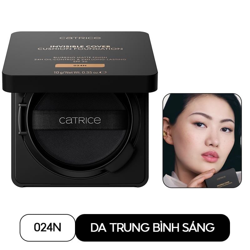 Phấn Nước Chống Nắng Catrice Invisible Cover Cushion Foundation 10g