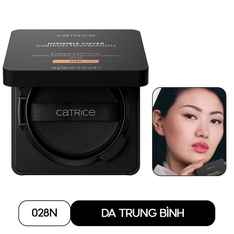 Phấn Nước Chống Nắng Catrice Invisible Cover Cushion Foundation 10g