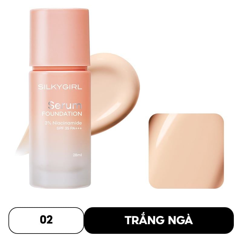 Kem Nền Silkygirl Dưỡng Da Che Phủ Lâu Trôi Serum Foundation 28ml