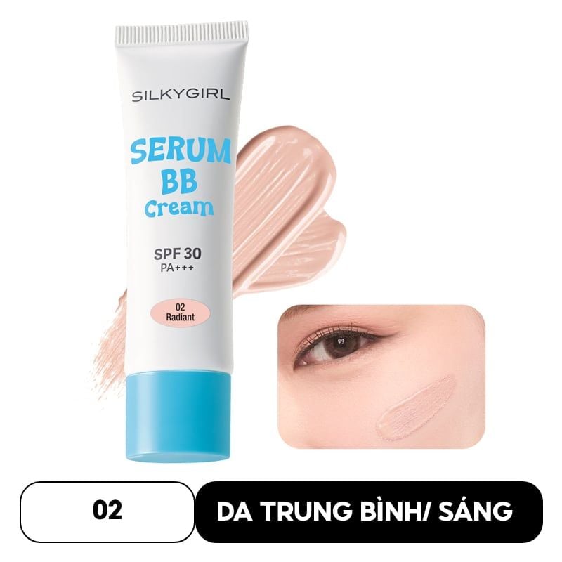 Kem Nền Silkygirl Mỏng Nhẹ Serum Bb Cream SPF30 PA+++ 20ml