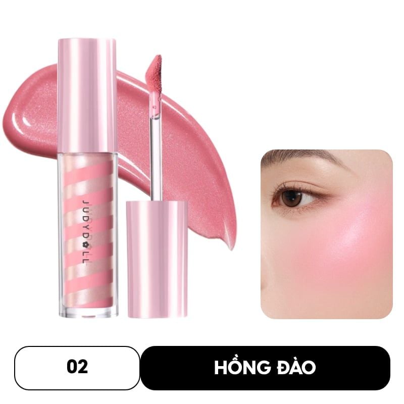 Má Hồng Kem Judydoll Có Nhũ Căng Bóng Glow Blush Swirl 5g