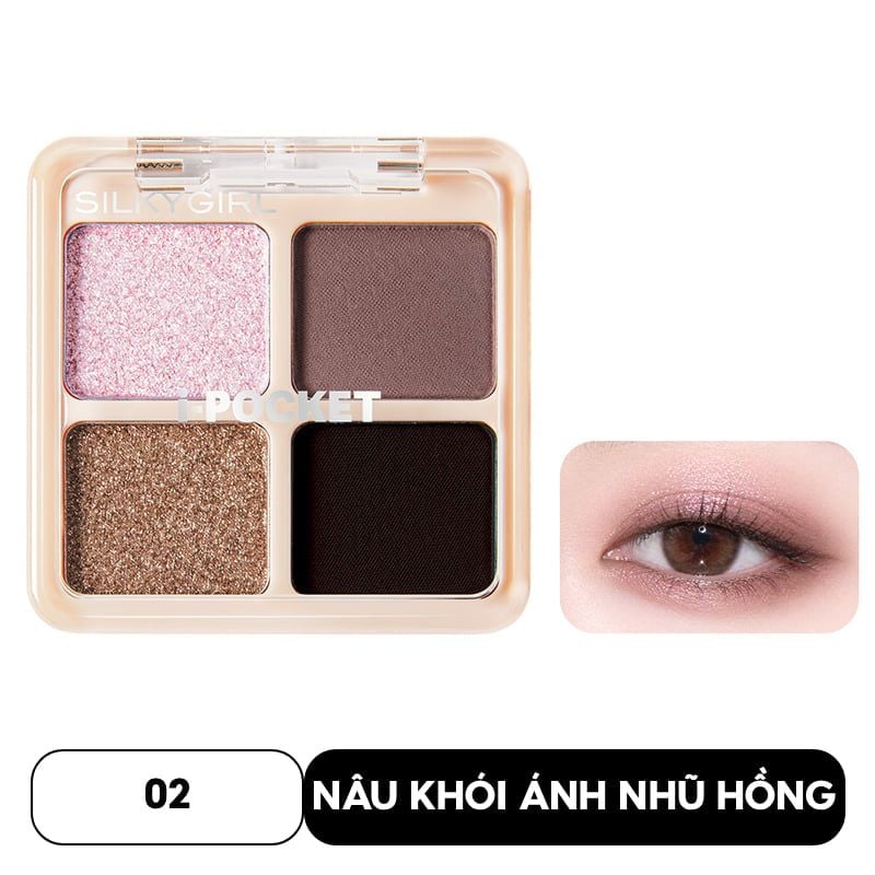 Bảng Phấn Mắt 4 Ô Silkygirl i-Pocket Shadow Quad 4g