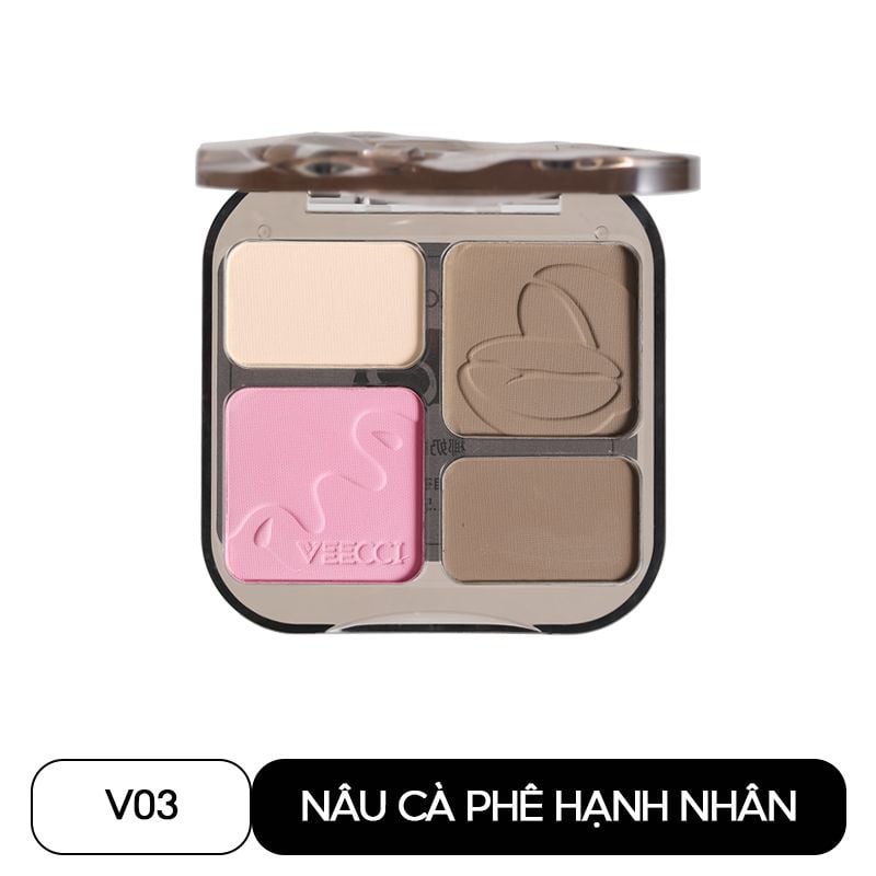 Phấn Bắt Sáng Và Tạo Khối VEECCI Easy Blend Highlight & Contour Palette