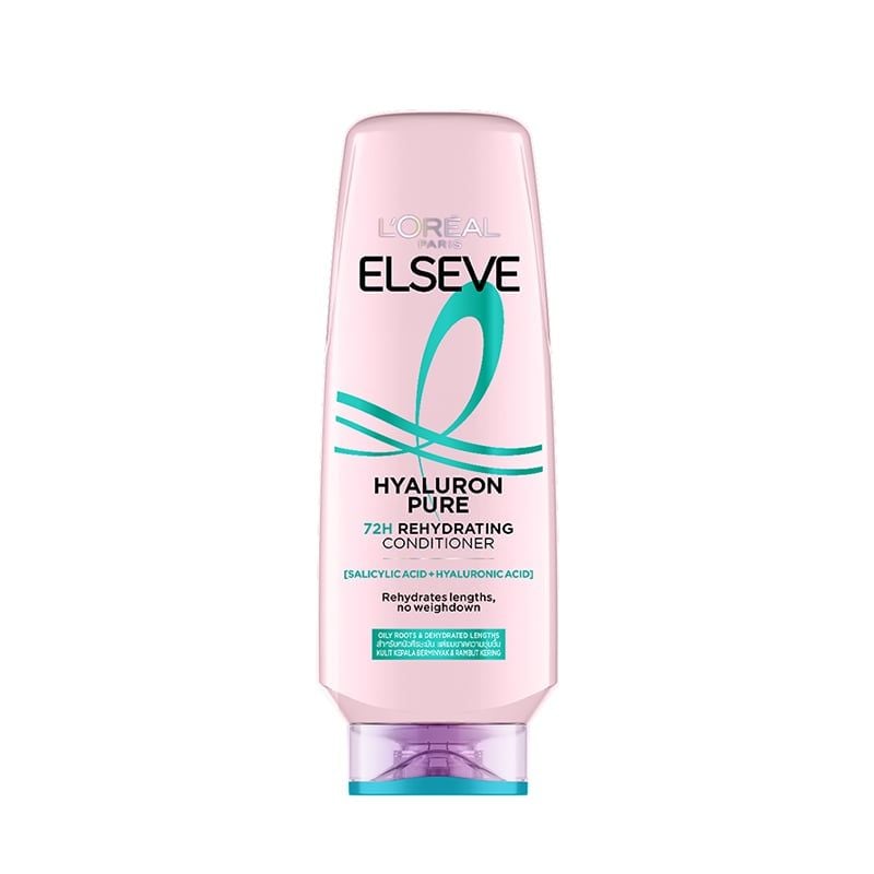 Dầu Gội, Dầu Xả Dưỡng Tóc Phồng Bồng Bềnh Cho Da Đầu Dầu & Thường L'oreal Elseve Hyaluron Pure 72H