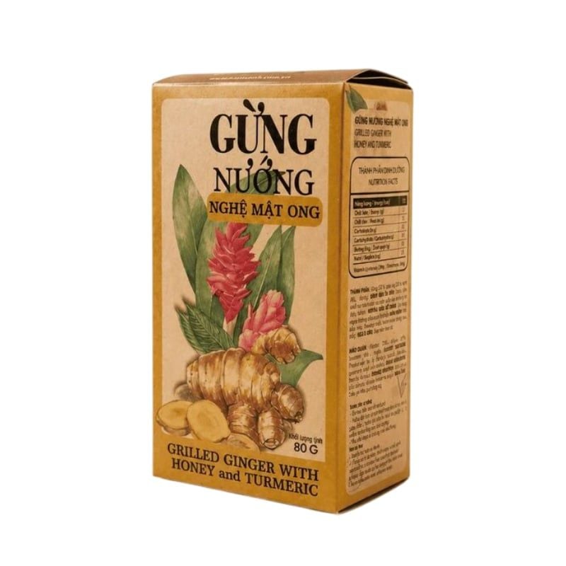 Hộp Gừng Nướng Nghệ Mật Ong Nam Xanh JSC 80g