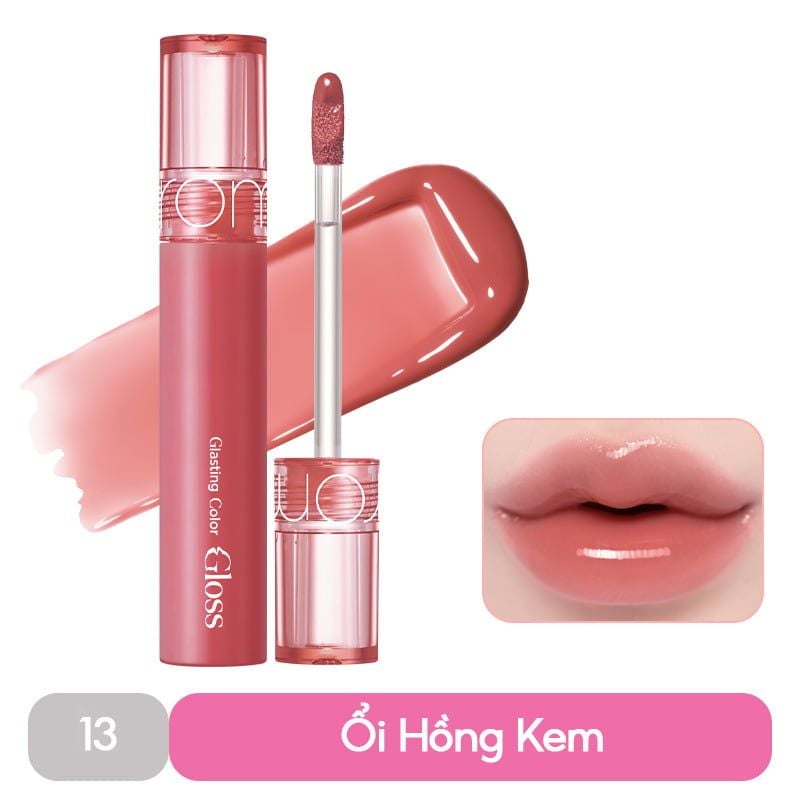 [GIÁ HỦY DIỆT][Màu 01-13][COLOR GLOSS] Son Bóng Romand Cho Môi Căng Mọng, Mềm Mịn Glasting Color Gloss 4g