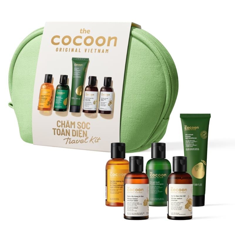 Bộ Chăm Sóc Toàn Diện Cocoon Travel Kit 1: Complete Skincare Set 5pcs