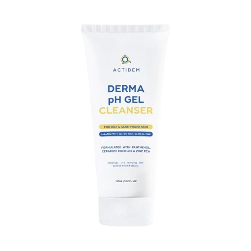 Gel Rửa Mặt Actidem Dành Cho Da Dầu Mụn Derma pH Gel Cleanser 150ml