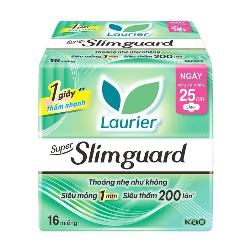 Băng Vệ Sinh Siêu Mỏng Bảo Vệ Lauríer Super Slimguard 25cm (Che tên sản phẩm khi giao hàng)