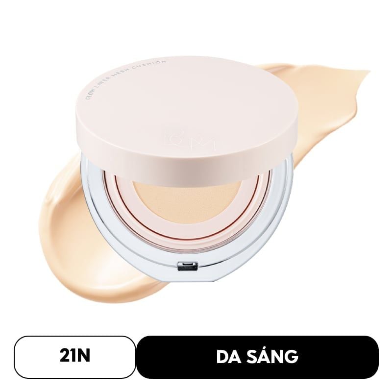 Phấn Nước B.O.M Chống Nắng & Che Khuyết Điểm Glow Layer Mesh Cushion SPF 50+ PA++++ 18g