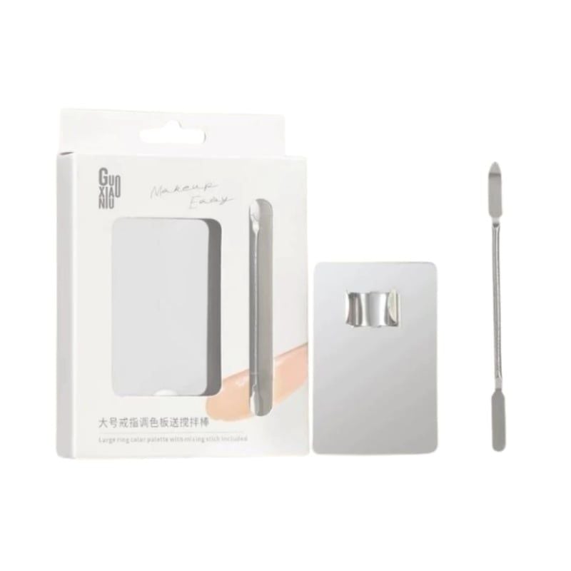 Bộ Khay Trộn Kem Nền Guoxiaoniu Large Ring Palette With Stirring Stick Included