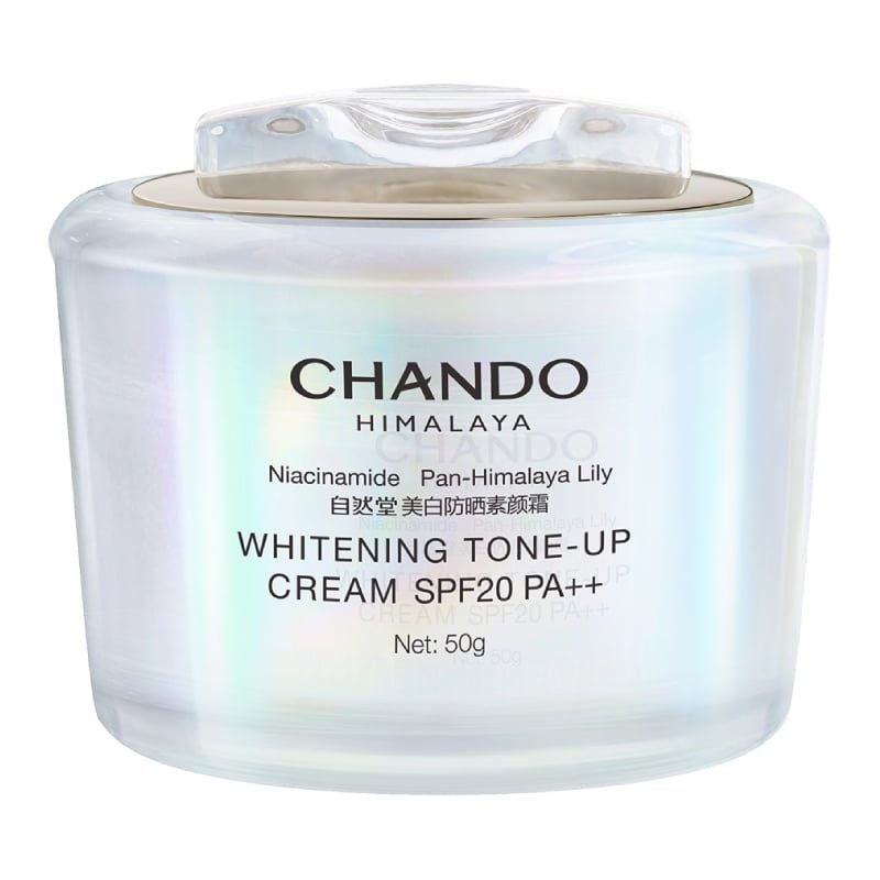 Kem Dưỡng Chando Himalaya Nâng Tone Hỗ Trợ Dưỡng Sáng Da Whitening Tone-Up Cream SPF20 PA++ 50g