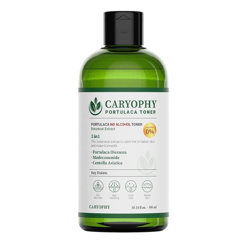 Nước Hoa Hồng Caryophy Chăm Sóc Da Dầu Mụn Portulaca Toner 300ml