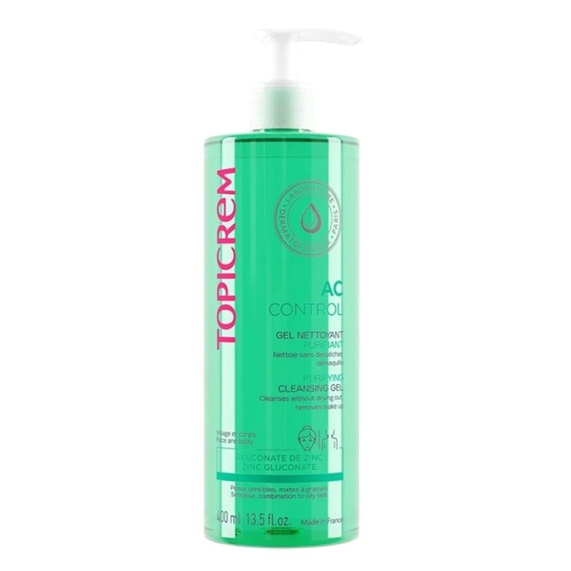 Sữa Rửa Mặt Dạng Gel Topicrem Dành Cho Da Dầu, Hỗn Hợp AC Control Purifying Cleansing Gel