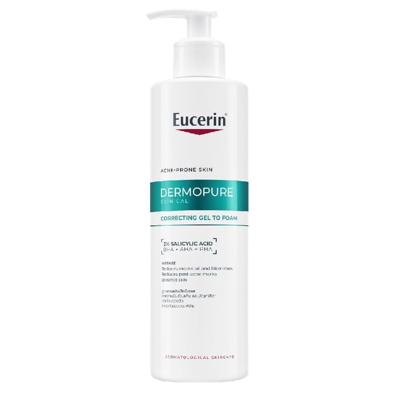 Gel Rửa Mặt Cho Da Dầu Mụn Eucerin Dermopure Clinical Correcting Gel To Foam
