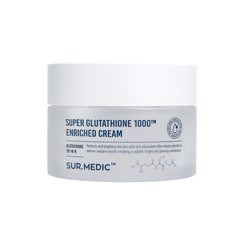 Kem Dưỡng Sur.Medic+ Hỗ Trợ Dưỡng Trắng, Căng Bóng Da Super Glutathione 1000™ Enriched Cream 50ml