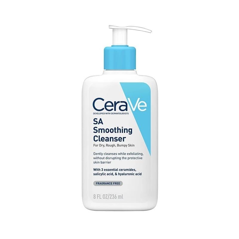 Sữa Rửa Mặt Cerave Làm Sạch Sâu Cho Da Mụn, Tẩy Da Chết Dịu Nhẹ Developed With Dermatologists SA Smoothing Cleanser 236ml