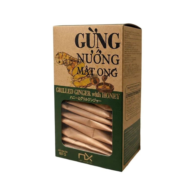 Hộp Gừng Nướng Mật Ong Nam Xanh JSC 80g
