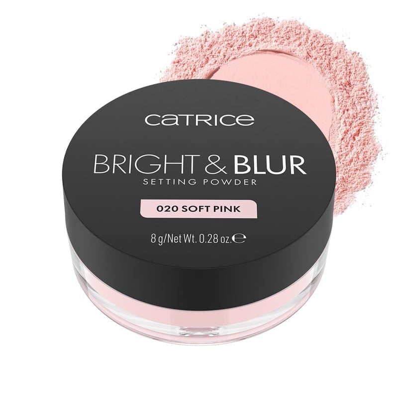 Phấn Phủ Dạng Bột Căng Bóng Nâng Tone Catrice Bright & Blur Setting Powder 020 Soft Pink 8g