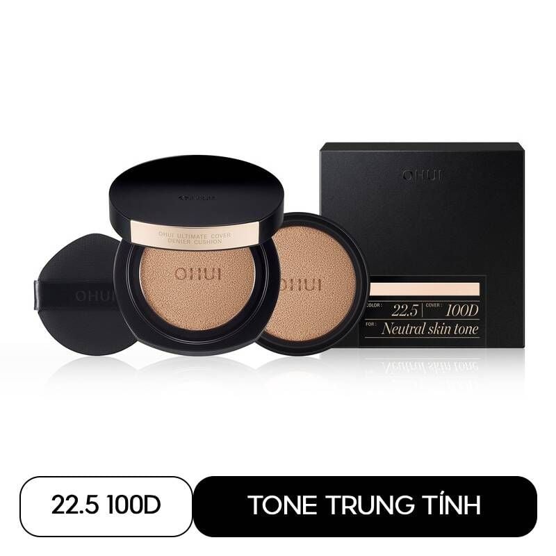 Phấn Nước Kiềm Dầu Che Phủ Cao OHUI Ultimate Cover Denier Cushion SPF50+/PA+++ 100D 13g (kèm 1 lõi refill)