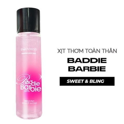  [Gift] Xịt Thơm Toàn Thân Bodymiss Hương Nước Hoa Có Nhũ, Kim Tuyến Shimmer Body Mist #BADDIE BARBIE - Trị giá 139k 