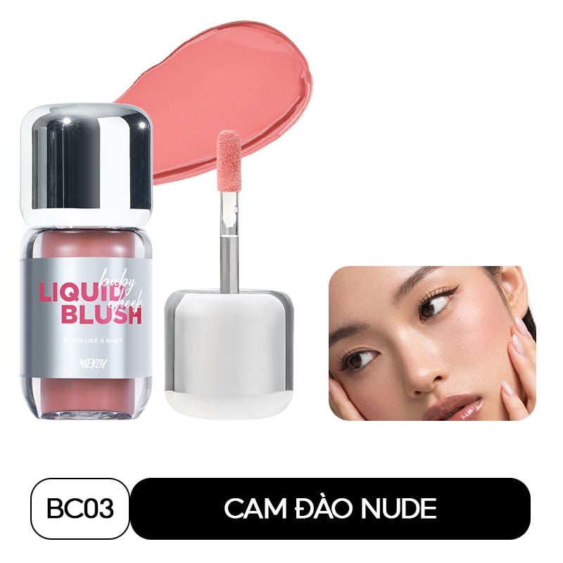 [PRE-ORDER] Má Hồng Kem Merzy Mịn Lì Baby Cheek Liquid Blush 4.6g
