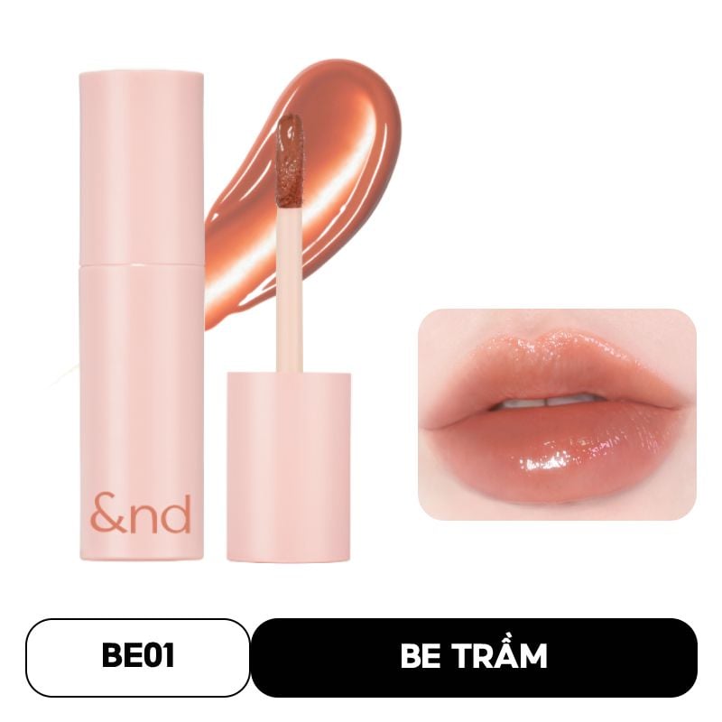 [&nd by rom&nd] Son Tint Bóng Căng Mọng Môi And By Romand Glassy Bomb Tint 2g