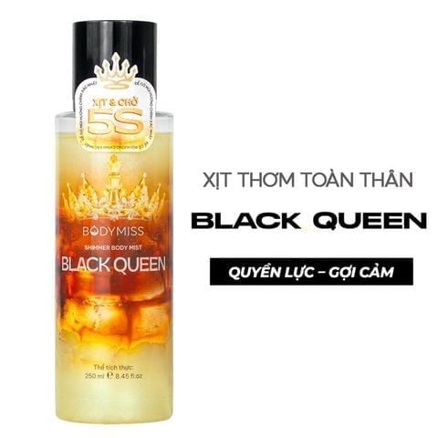  [Gift] Xịt Thơm Toàn Thân Bodymiss Hương Nước Hoa Có Nhũ, Kim Tuyến Shimmer Body Mist #BLACK QUEEN - Trị Giá 270k 