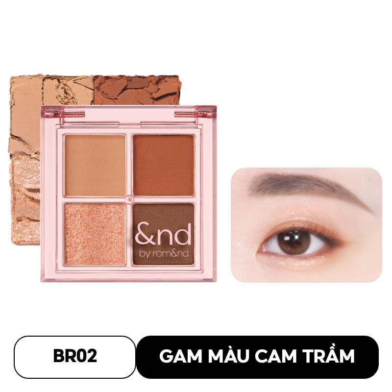[&nd by rom&nd] Bảng Phấn Mắt 4 Ô And By Romand Mellow Eye Palette 2.4g