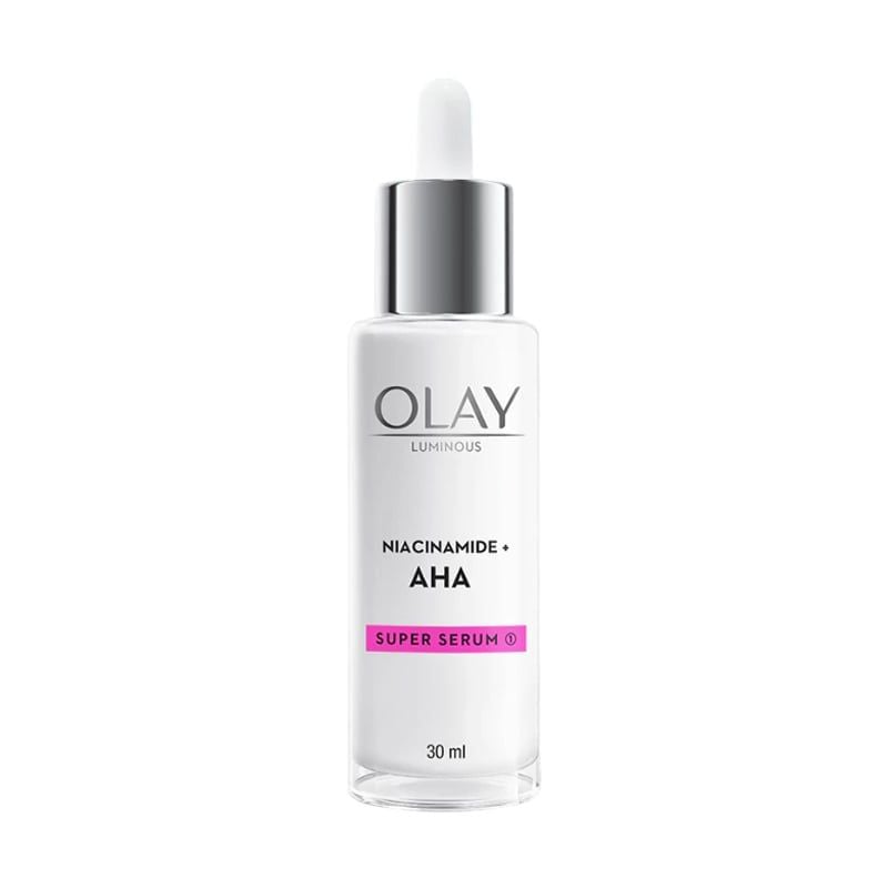 Serum Olay Hỗ Trợ Dưỡng Sáng Da, Mờ Thâm Mụn Luminous Niacinamide + AHA Super Serum 30ml
