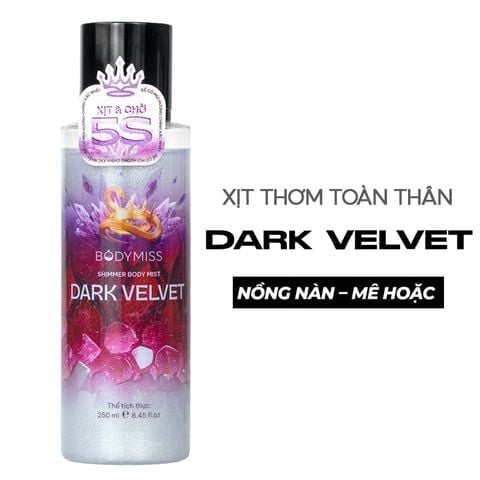  [Gift] Xịt Thơm Toàn Thân Bodymiss Hương Nước Hoa Có Nhũ, Kim Tuyến Shimmer Body Mist #DARK VELVET- Trị Giá 139k 