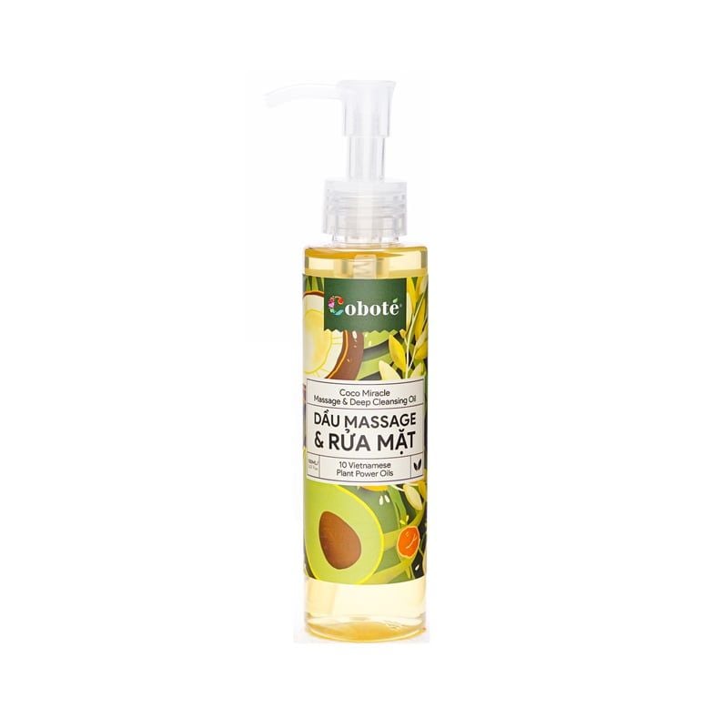 Dầu Massage & Rửa Mặt, Tẩy Trang 3in1 COBOTÉ Coco Miracle massage and Deep Cleansing Oil 150ml