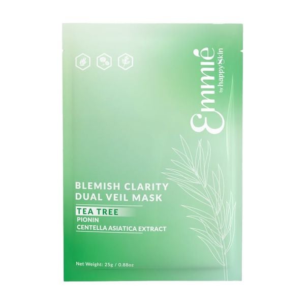  Mặt Nạ Emmié By HappySkin Làm Dịu Da, Hỗ Trợ Giảm Mụn Blemish Clarity Dual Veil Mask 