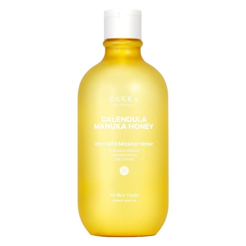 Nước Tẩy Trang Zakka Naturals Hoa Cúc Dịu Nhẹ Dành Cho Da Nhạy Cảm Calendula & Manuka Honey Ultra Mild Micellar Water 500ml
