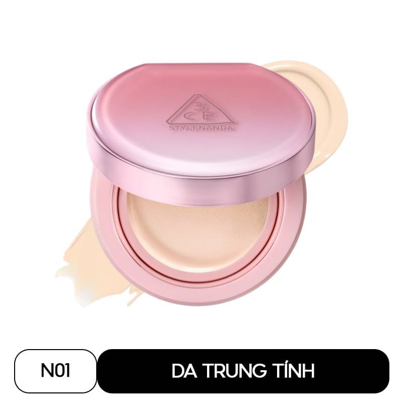 Phấn Nước 3CE Giúp Da Sáng Tự Nhiên Fitting Mesh Cover Cushion 11g
