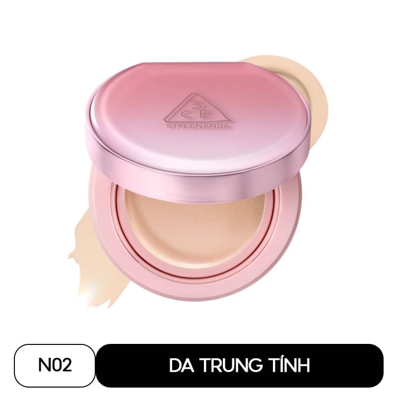 Phấn Nước 3CE Giúp Da Sáng Tự Nhiên Fitting Mesh Cover Cushion 11g