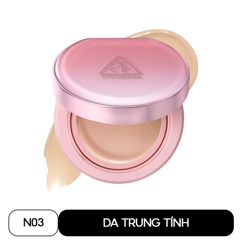 Phấn Nước 3CE Giúp Da Sáng Tự Nhiên Fitting Mesh Cover Cushion 11g
