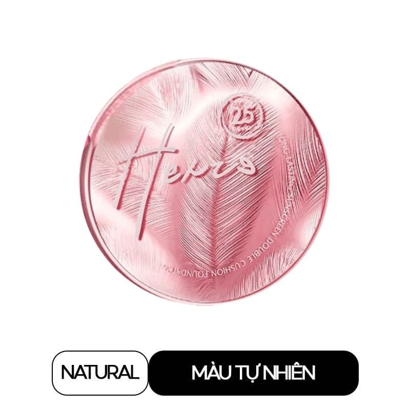 Phấn Nước Hexze Hỗ Trợ Chống Nắng Kèm Phấn Phủ 2in1 Long Lasting Sunscreen Double Cushion Foundation Natural SPF25 Pa+++ 13g + 6.5g