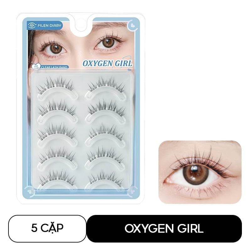 Lông Mi Giả Gân Trong, Tự Nhiên Mlen Diary Cluster Lashes