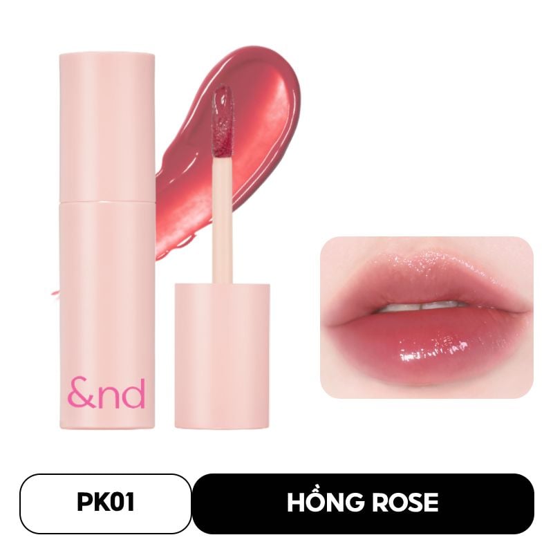 [&nd by rom&nd] Son Tint Bóng Căng Mọng Môi And By Romand Glassy Bomb Tint 2g